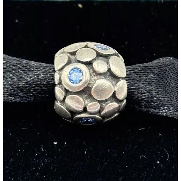 Pandora Sterling Silver Blue CZ Bubbles Bead Charm 790329CZB - Picture 4 of 8
